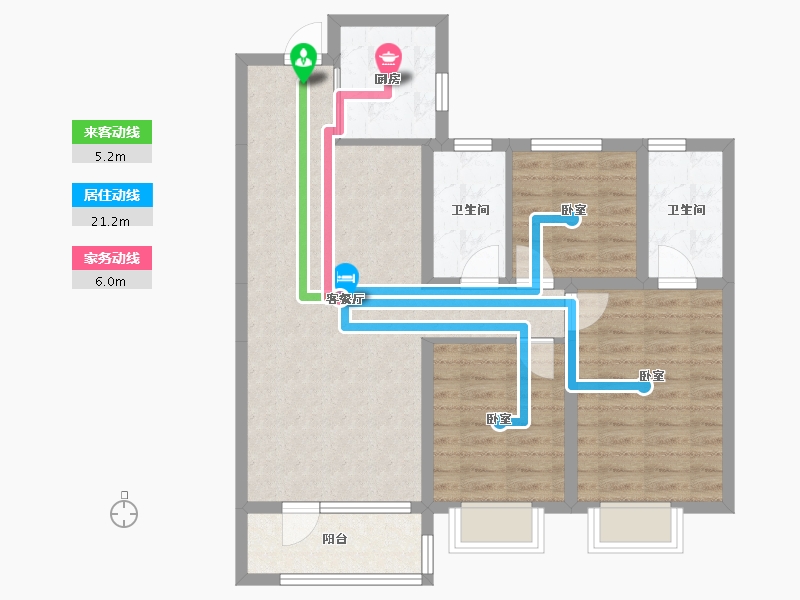 山东省-青岛市-大云谷金茂府-82.24-户型库-动静线