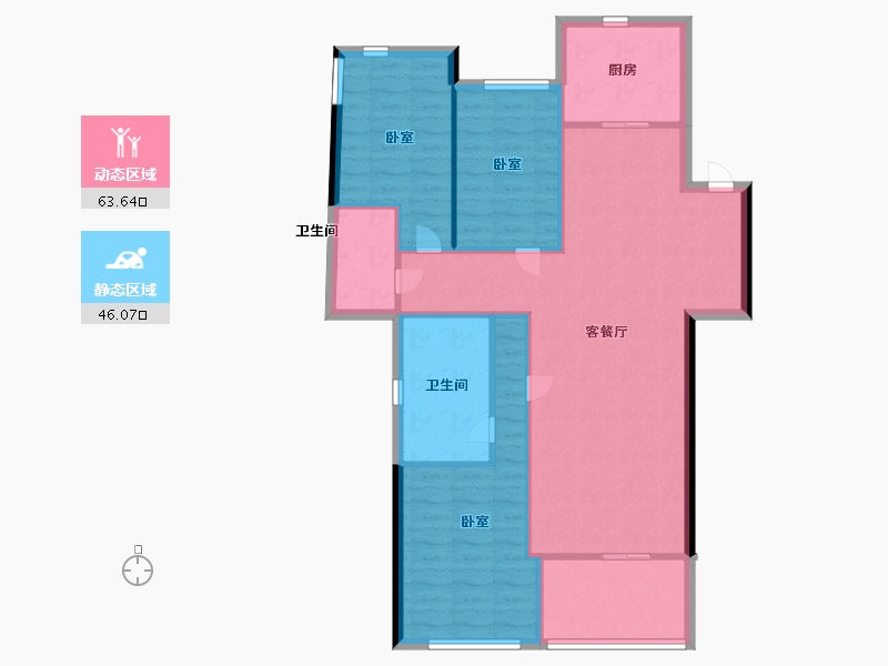 浙江省-温州市-中央悦府-99.99-户型库-动静分区