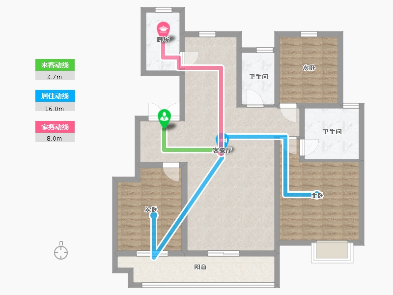 山东省-青岛市-润锦中央美地-103.16-户型库-动静线