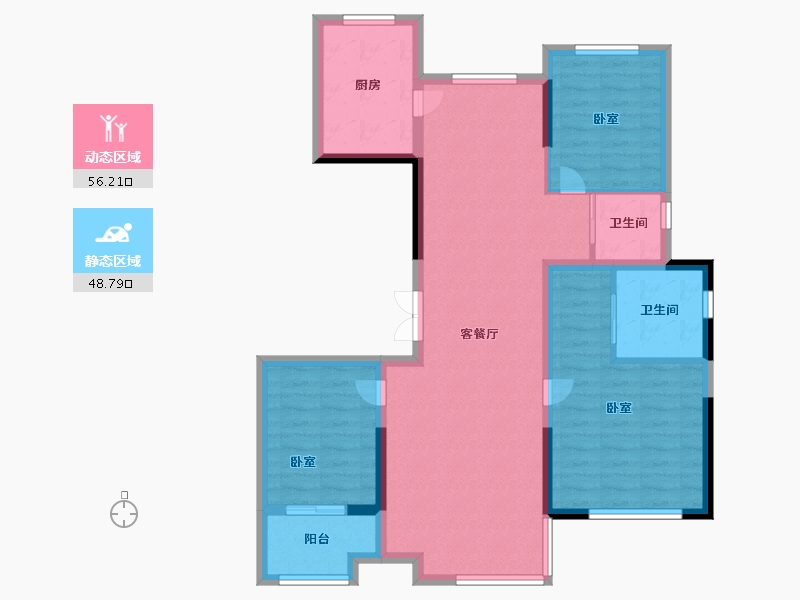 山东省-济南市-公园学府-93.99-户型库-动静分区