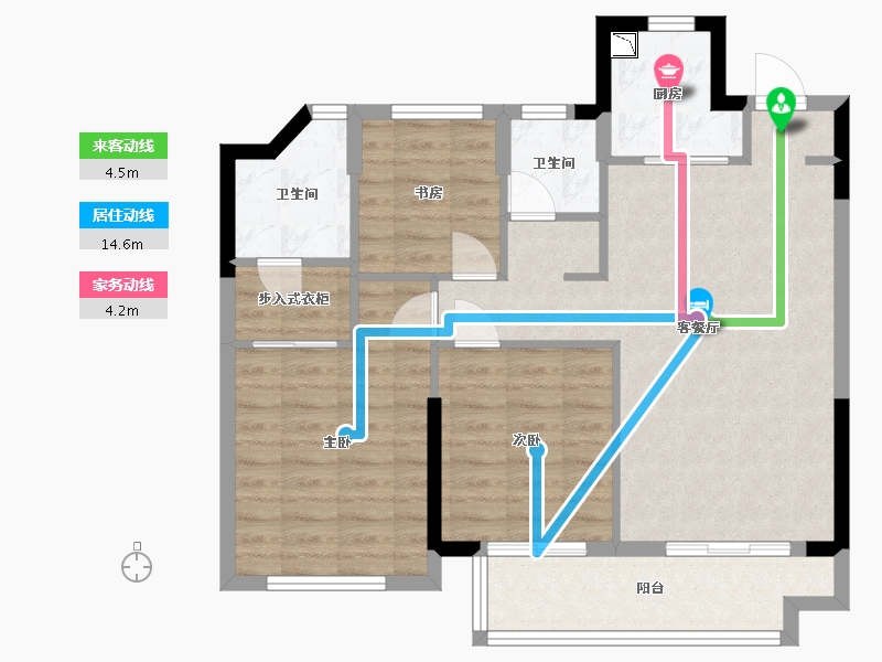 福建省-福州市-阳光城花满墅-82.00-户型库-动静线