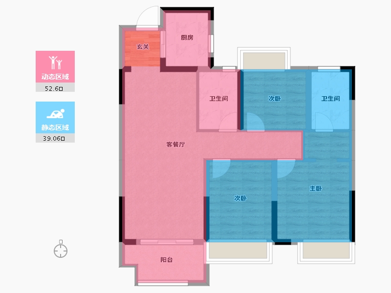 安徽省-阜阳市-润源·阳光城-81.53-户型库-动静分区