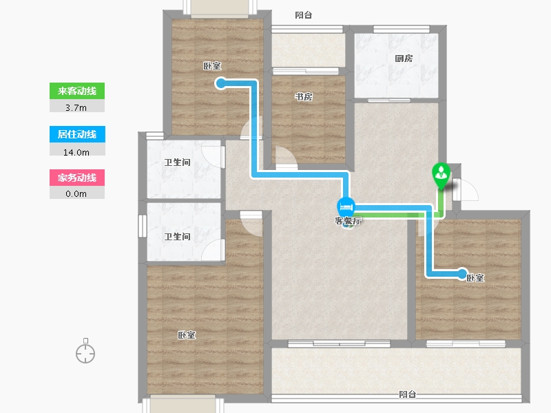 江西省-上饶市-荣盛雲溪府-102.00-户型库-动静线