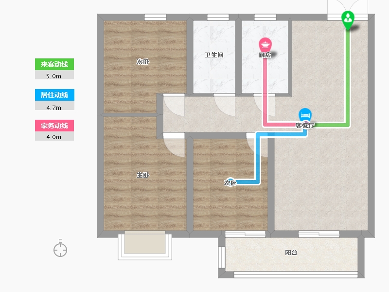 山东省-青岛市-润锦中央美地-78.24-户型库-动静线