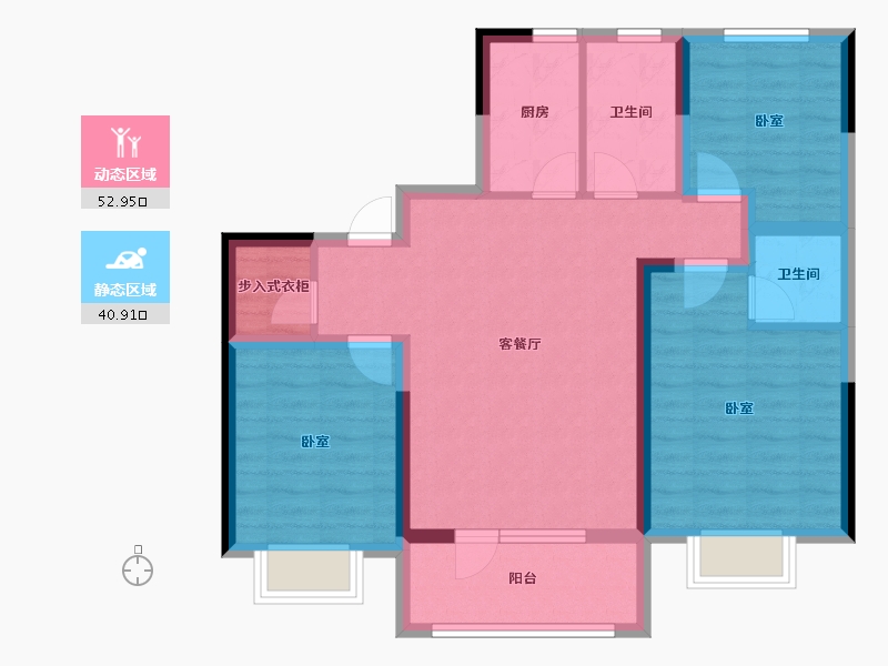 山东省-青岛市-上流和苑-82.99-户型库-动静分区