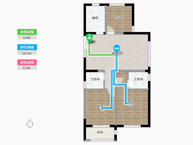 浙江省-宁波市-耀辰公馆-81.01-户型库-动静线