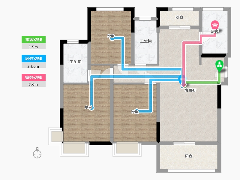 江西省-南昌市-海玥名邸-103.00-户型库-动静线