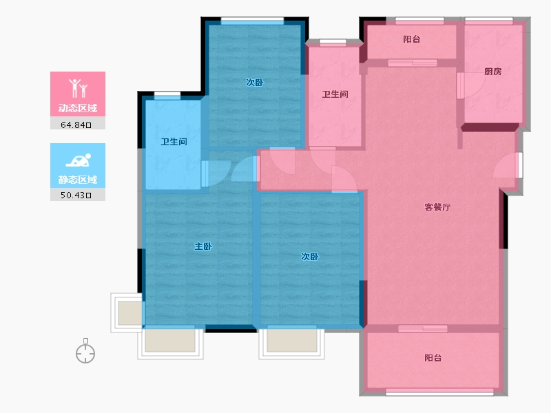 江西省-南昌市-海玥名邸-103.00-户型库-动静分区