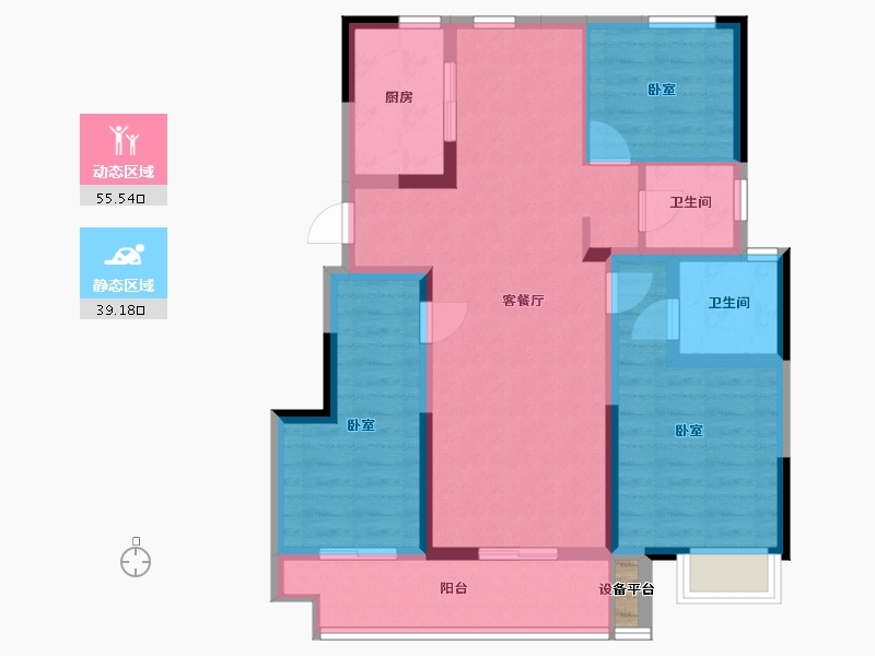 浙江省-嘉兴市-碧桂园·云栖里-84.03-户型库-动静分区