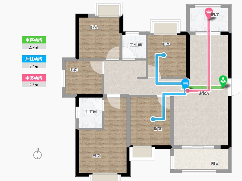 福建省-泉州市-南益阳江春晓-100.00-户型库-动静线