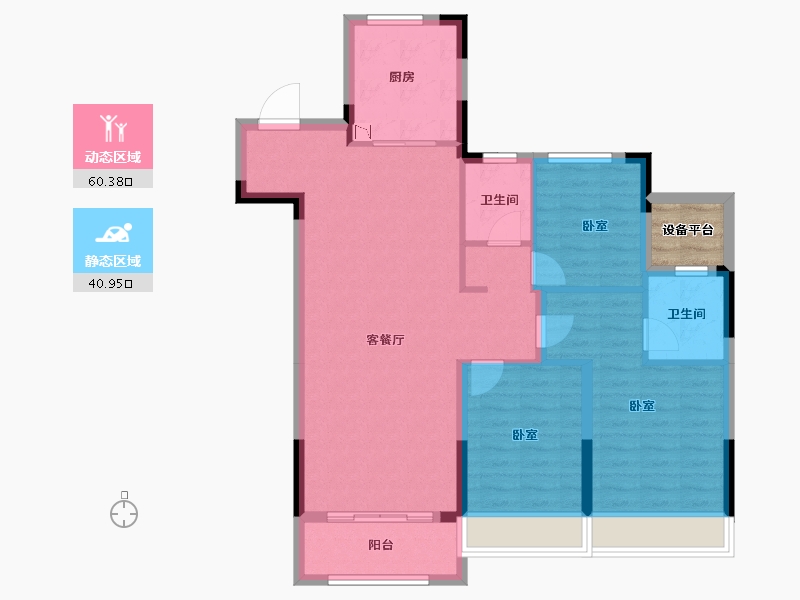 浙江省-湖州市-融创·江南桃源-94.02-户型库-动静分区