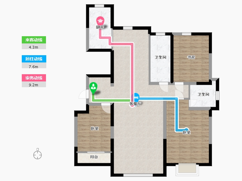 宁夏回族自治区-银川市-巨力·公园悦府-116.78-户型库-动静线