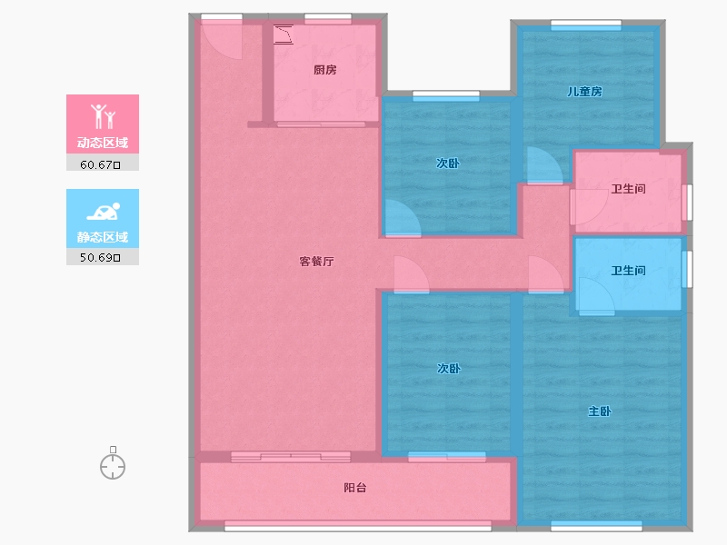 福建省-福州市-中海凤凰熙岸-100.00-户型库-动静分区