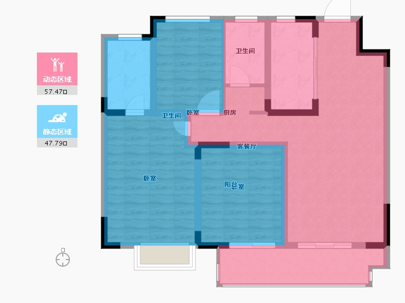 江苏省-无锡市-红豆天一华府-94.00-户型库-动静分区