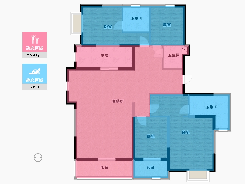 宁夏回族自治区-银川市-万科锦宸-141.80-户型库-动静分区