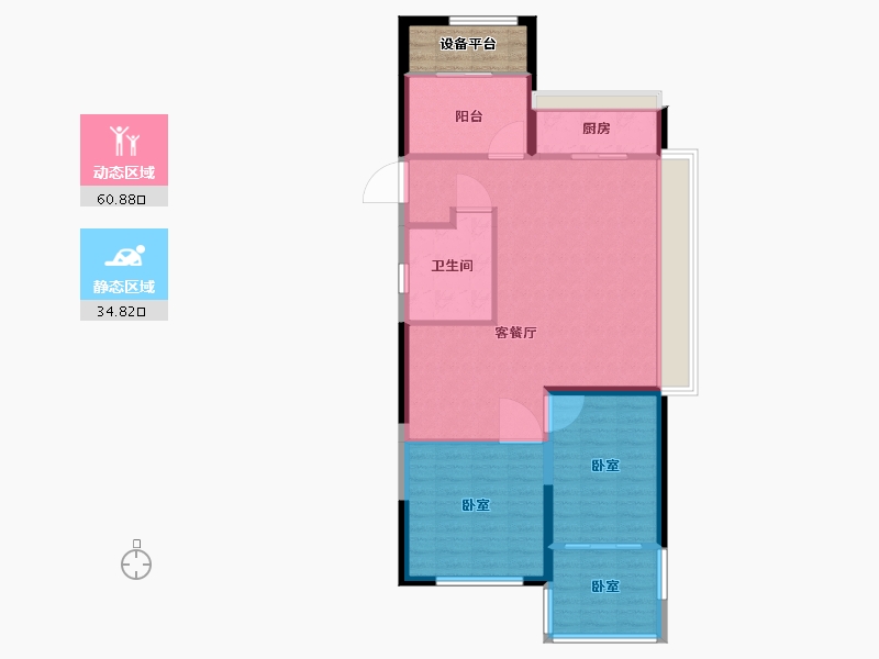 浙江省-绍兴市-元垄城-91.64-户型库-动静分区