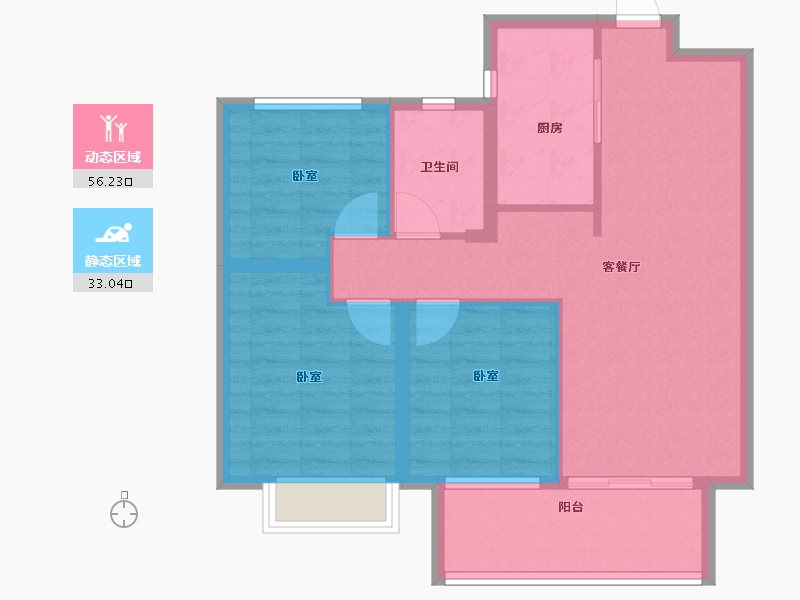 安徽省-芜湖市-和顺新视界-80.25-户型库-动静分区