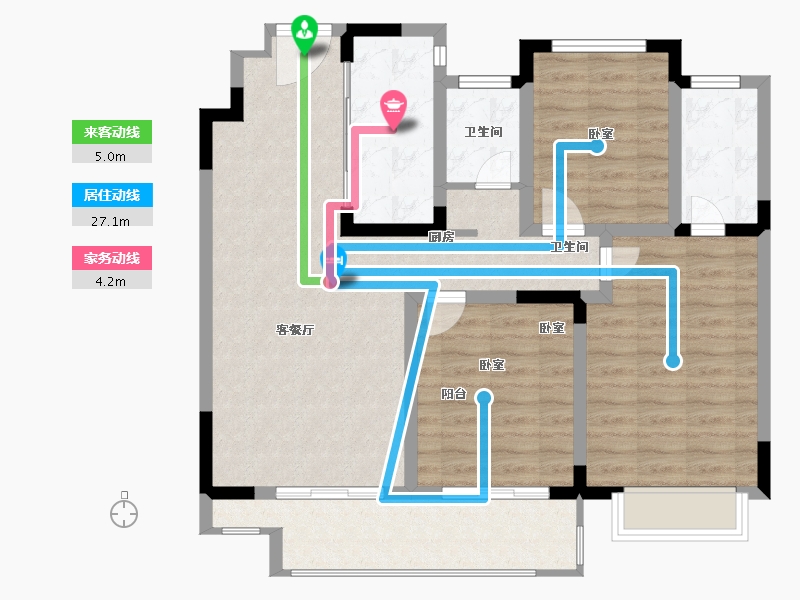 江苏省-无锡市-红豆天一华府-95.01-户型库-动静线