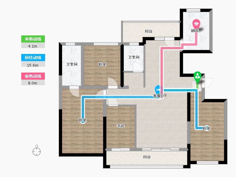 宁夏回族自治区-银川市-龙辰九悦湾-118.77-户型库-动静线