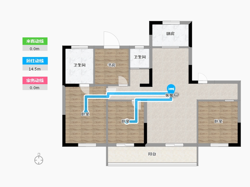 浙江省-嘉兴市-碧桂园·云栖里-112.00-户型库-动静线