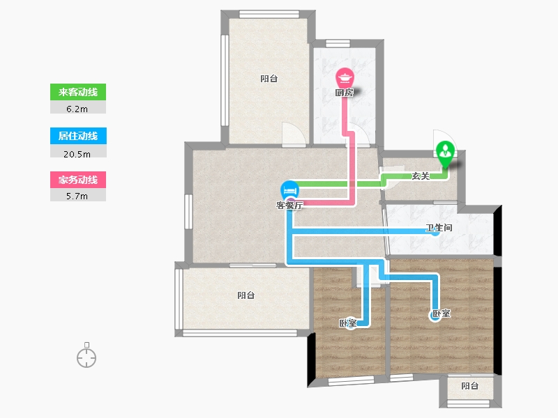 浙江省-温州市-方正珑玺-81.04-户型库-动静线