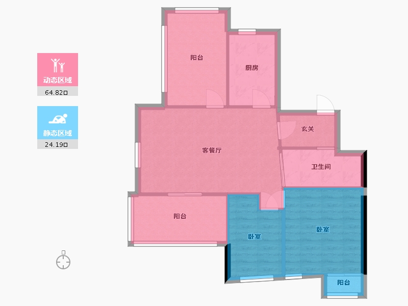 浙江省-温州市-方正珑玺-81.04-户型库-动静分区