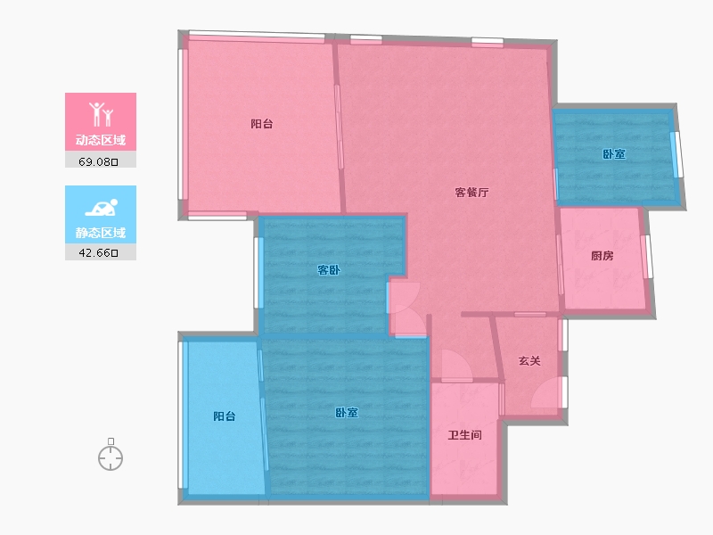 浙江省-温州市-方正珑玺-102.60-户型库-动静分区