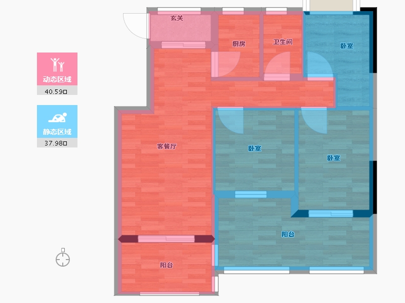 江苏省-镇江市-融恒·紫晶香郡-70.00-户型库-动静分区