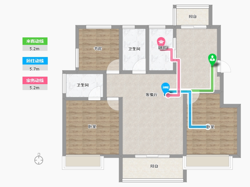 安徽省-合肥市-望湖城-101.99-户型库-动静线