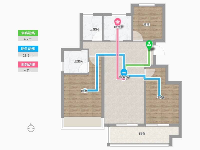 浙江省-金华市-永康滨江悦虹湾-79.00-户型库-动静线