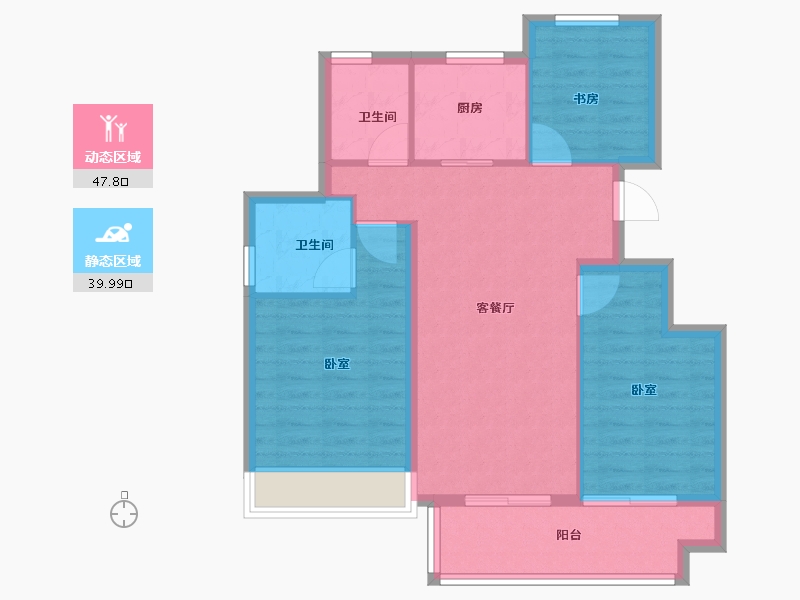 浙江省-金华市-永康滨江悦虹湾-79.00-户型库-动静分区