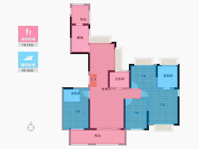 安徽省-阜阳市-乐富强名仕悦府-130.00-户型库-动静分区