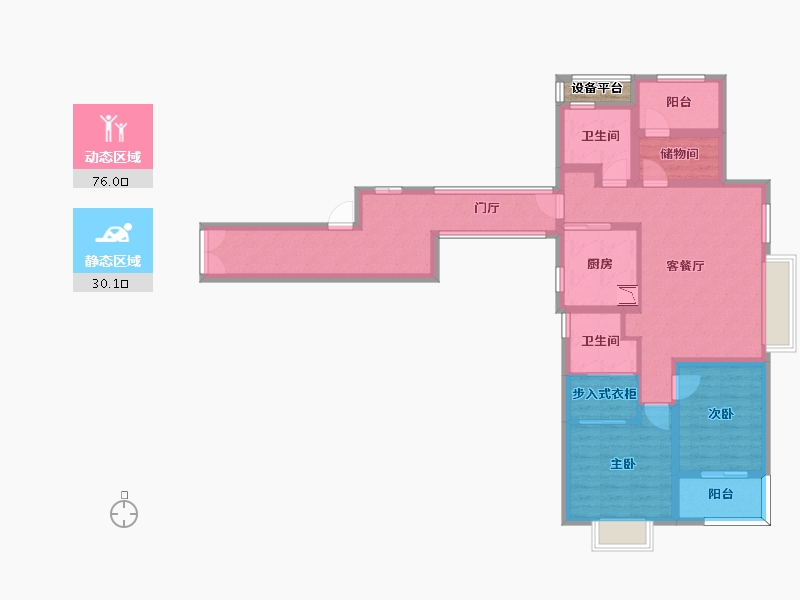 浙江省-宁波市-万科未来水岸-94.10-户型库-动静分区