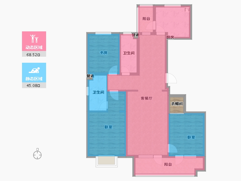 山东省-青岛市-海尔产城创云玺-102.01-户型库-动静分区