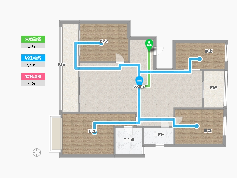 浙江省-温州市-方正珑玺-112.73-户型库-动静线