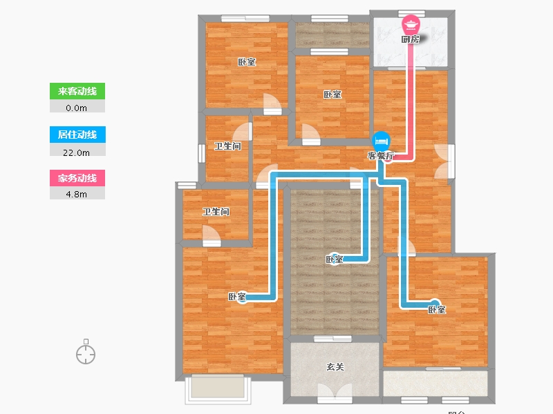 江苏省-镇江市-中冶玉翠园-116.48-户型库-动静线