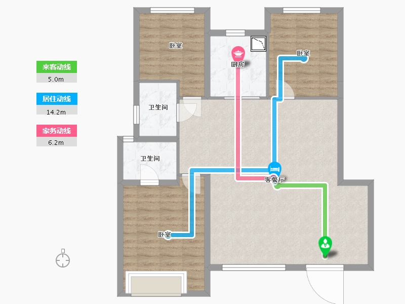 安徽省-合肥市-中海世家-95.03-户型库-动静线