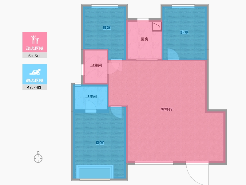 安徽省-合肥市-中海世家-95.03-户型库-动静分区