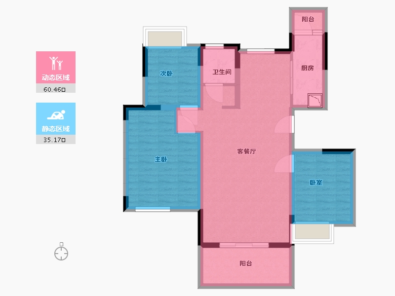 安徽省-合肥市-信达庐阳府-85.00-户型库-动静分区