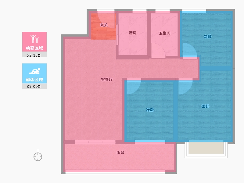 安徽省-阜阳市-爱梦悦城-78.00-户型库-动静分区