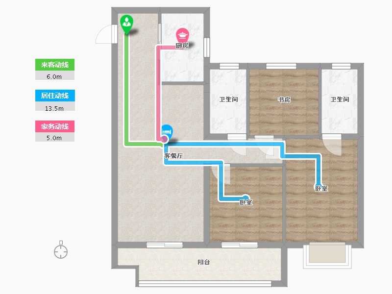 浙江省-嘉兴市-碧桂园·云栖里-83.01-户型库-动静线