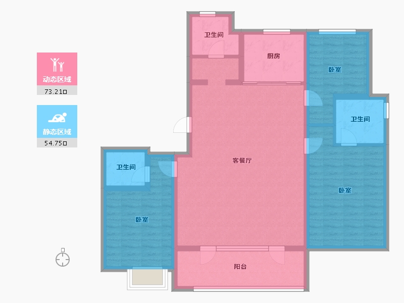 山东省-青岛市-海信城-115.00-户型库-动静分区