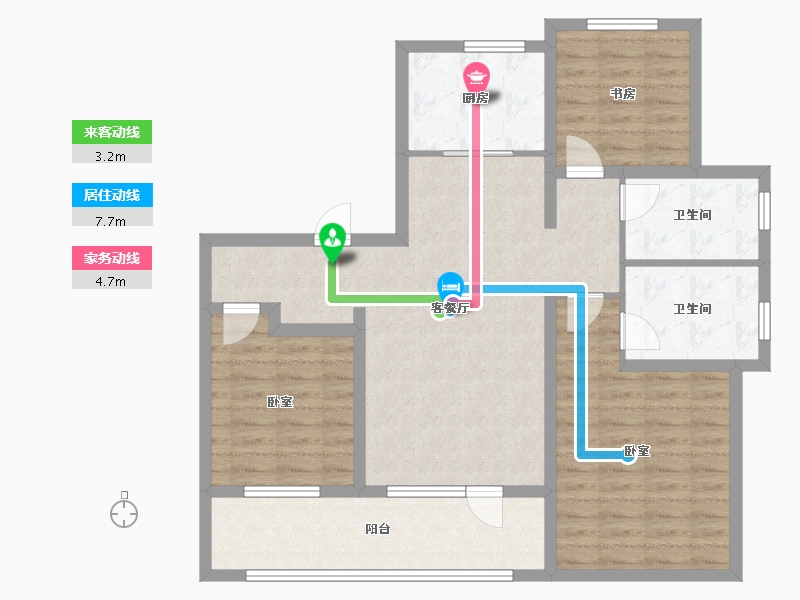 山东省-青岛市-海信城-96.00-户型库-动静线