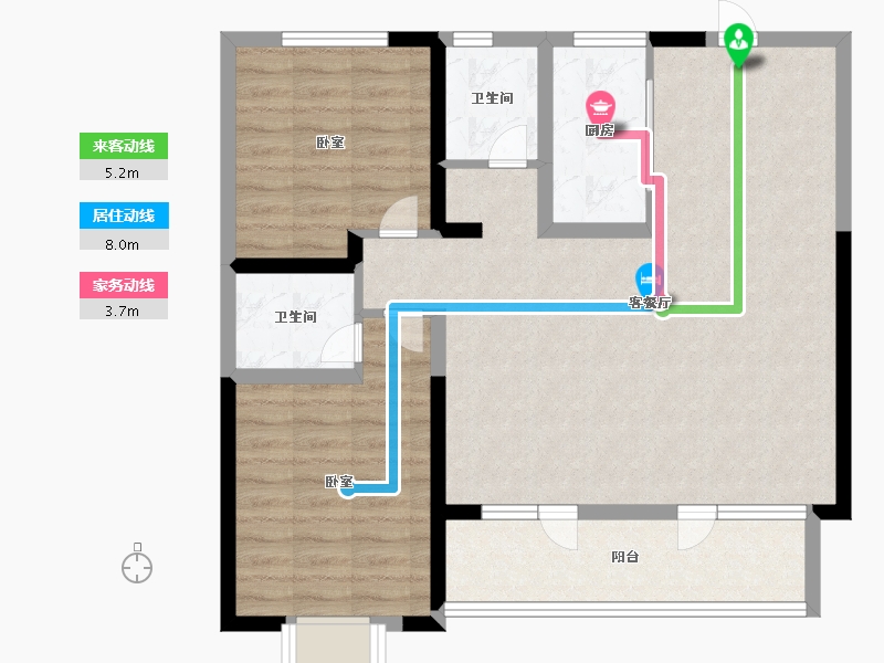 山东省-青岛市-上流和苑-85.99-户型库-动静线