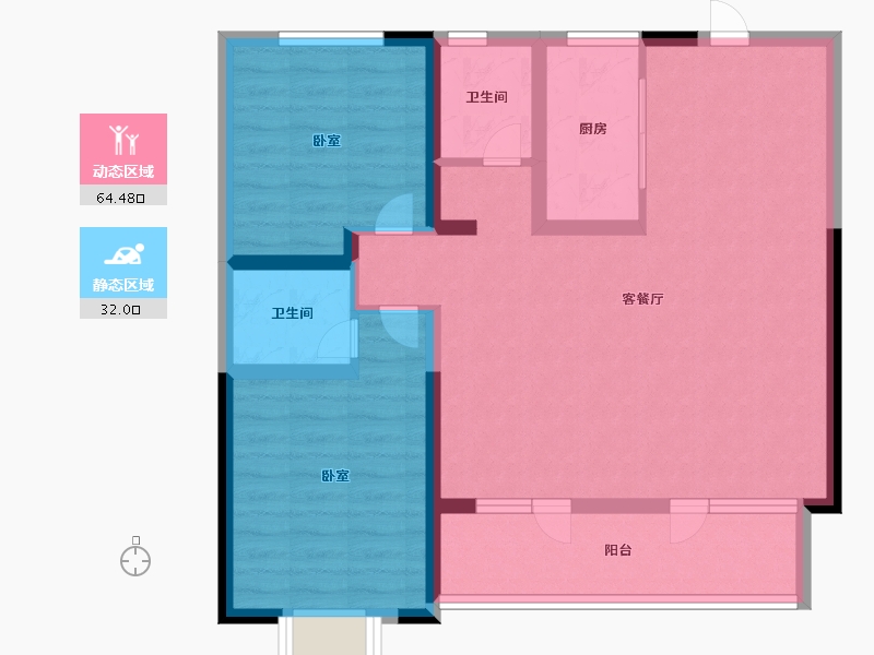 山东省-青岛市-上流和苑-85.99-户型库-动静分区