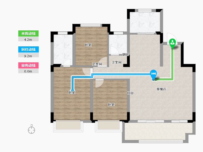 江苏省-无锡市-红豆天一华府-103.97-户型库-动静线