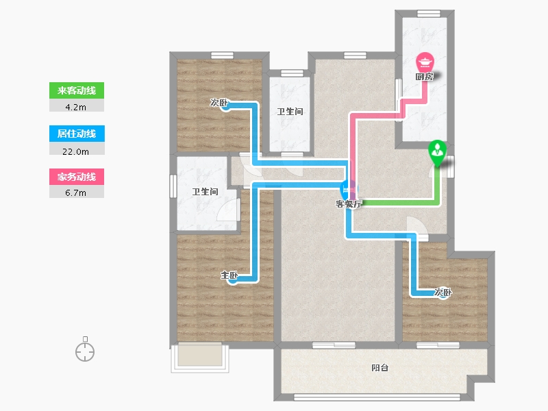 山东省-青岛市-润锦中央美地-103.15-户型库-动静线