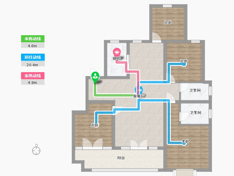 山东省-青岛市-润锦中央美地-110.01-户型库-动静线