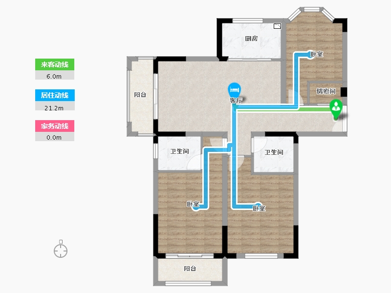 江苏省-盐城市-富方东方绿洲-100.29-户型库-动静线