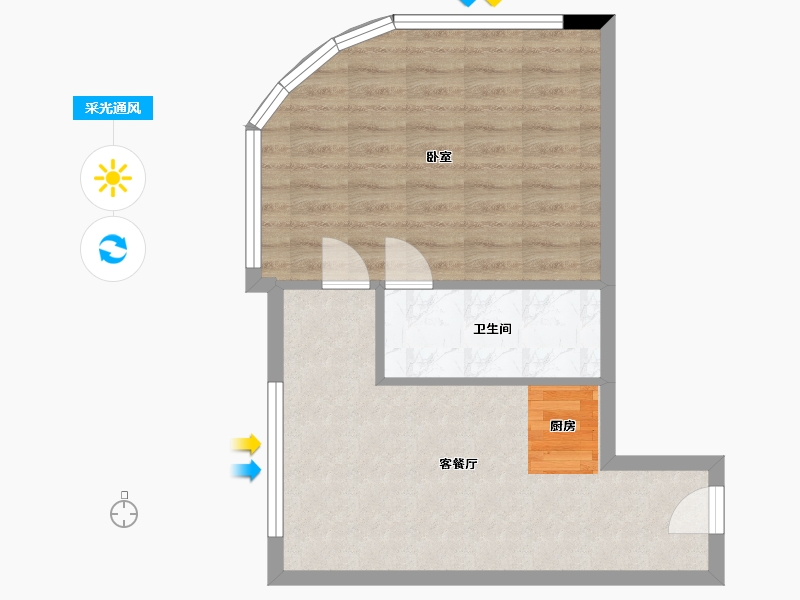 宁夏回族自治区-银川市-宝湖·天悦-49.44-户型库-采光通风